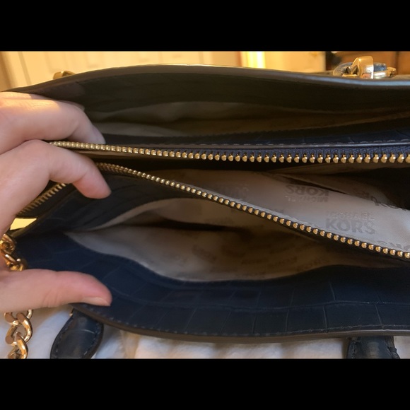 Blue Michael Kors satchel handbag - purse - Picture 5 of 5